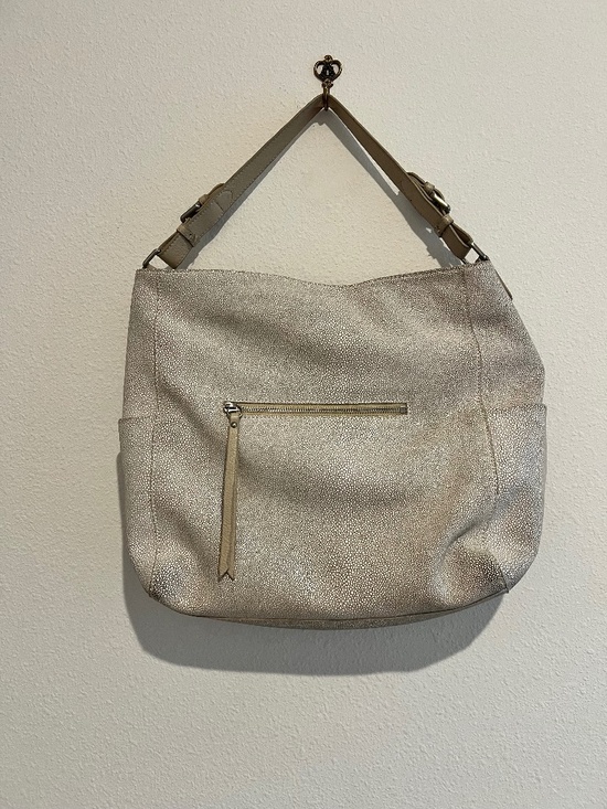 Sorial Handbags - Sorial Lexi metallic taupe stingray-embossed leather hobo bag